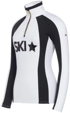 Goldbergh Davos Pully Longsleeve Women's -Winterkleding Winkel goldbergh davos pully longsleeve black white 2 1 23