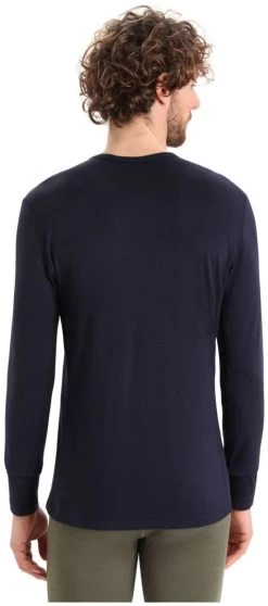 Icebreaker 200 Oasis Long Sleeve Crewe Ski Stripes Men -Winterkleding Winkel icebreaker 200 oasis long sleeve crewe ski stripes men midnight navy s midnight navy 1