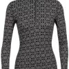 Icebreaker 250 Vertex Long Sleeve Half Zip Alpine Geo Women's -Winterkleding Winkel icebreaker 250 vertex long sleeve half zip alpine geo women midnight navy snow carbon 0 1