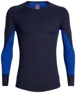 Icebreaker 260 Zone Long Sleeve Crewe Men -Winterkleding Winkel icebreaker 260 zone long sleeve crewe men midnight navy surf b04 s midnight navy surf b04 0