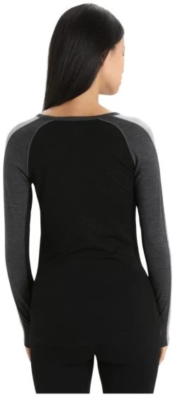 Icebreaker ZoneKnit 200 Long Sleeve Crewe Women's 15 Icebreaker ZoneKnit 200 Long Sleeve Crewe Women's -Winterkleding Winkel icebreaker zoneknit 200 long sleeve crewe women jet heather black s jet heather black 2 6