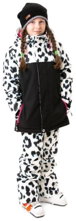 Rehall Maggy-R Snowjacket JR Girls 17 Rehall Maggy-R Snowjacket JR Girls -Winterkleding Winkel rehall maggy r snowjacket jr girls white leopard 128 white leopard 3